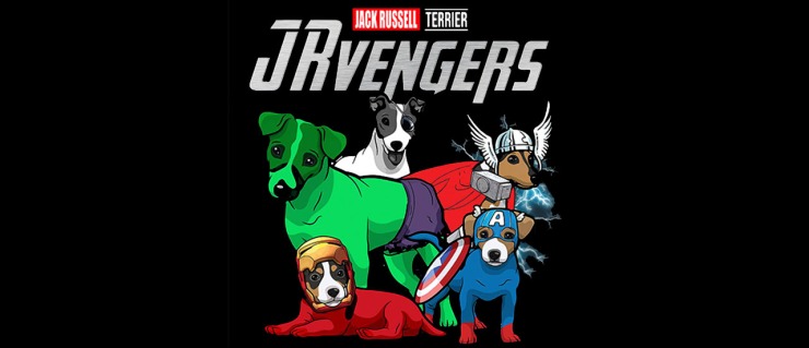 every marvel avenger is a jack russell terrier at heart